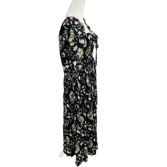 Free People NWT Small OASIS FLORAL PRINTED MAXI DRESS - BLACK COMBO - Picture 12 of 16